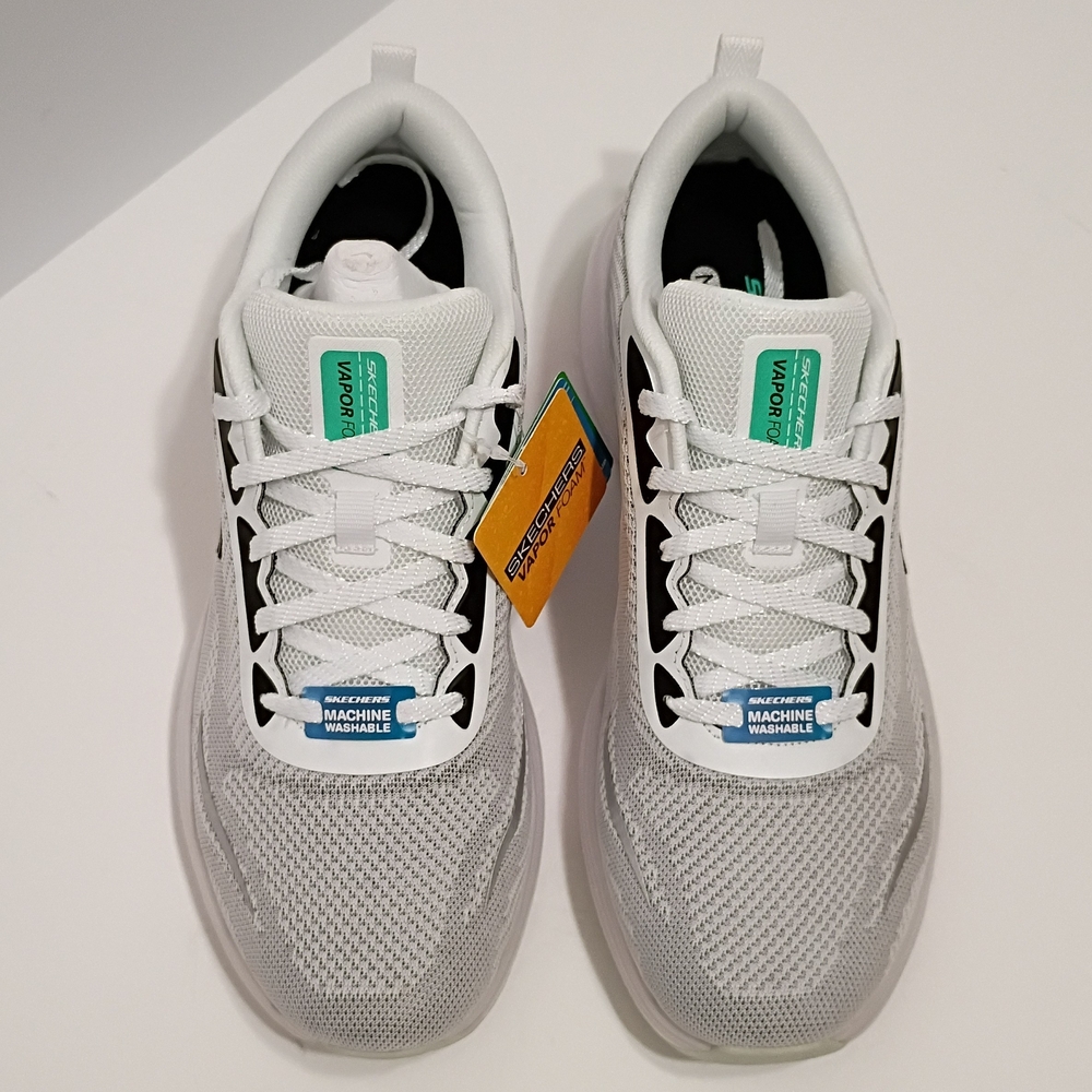 Skechers Vapor Foam Smooth Ride Women's White Vegan Sneakers - Picture 7 of 13